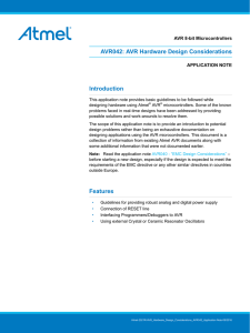 AVR042: AVR Hardware Design Considerations