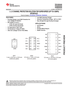 ULTRA LOW CAPACITANCE ESD PROTECTION DEVICE FAMILY