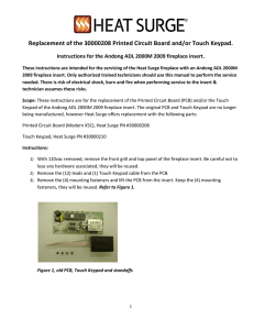 Replacement of the 30000208 Printed Circuit Board and/or