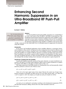 Enhancing Second Harmonic Suppression in an Ultra