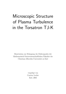 Microscopic Structure of Plasma Turbulence in the Torsatron TJ-K