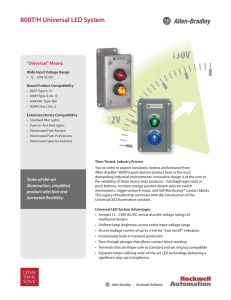 Bulletin 800T/H Universal LED Push Buttons Profile