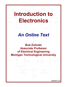 Introduction to Electronics - Electrical and Computer Engineering