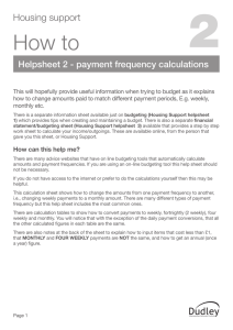 payment frequency calculations