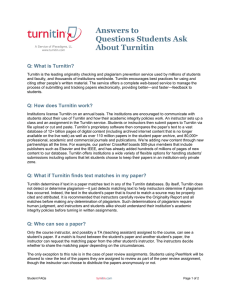 Answers to Questions Students Ask About Turnitin