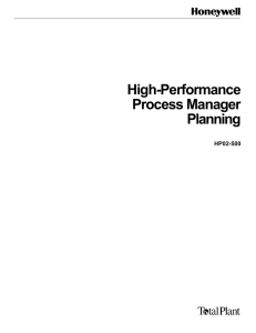 High-Performance Process Manager Planning