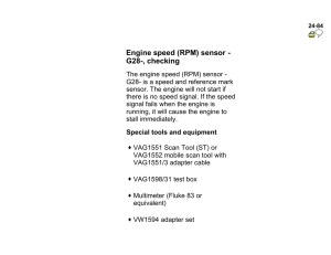 Engine speed (RPM) sensor - G28