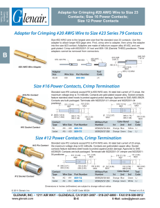 Adapter for Crimping #20 AWG Wire to Size #23 Series 79