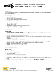 LightHAWK2 Dimming Instructions