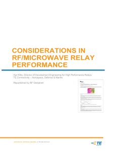 considerations in rf/microwave relay performance