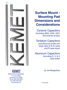 Surface Mount - Mounting Pad Dimensions and
