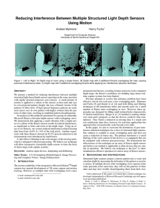 Reducing Interference Between Multiple Structured Light Depth