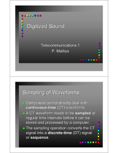Digitized Sound Sampling of Waveforms