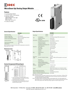 MicroSmart 4pt Analog Output Module