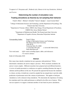 Determining the number of simulation runs: Treating simulations as