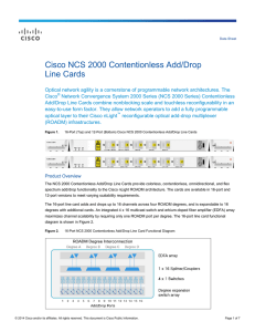 Cisco NCS 2000 Contentionless Add/Drop Line Cards Data Sheet
