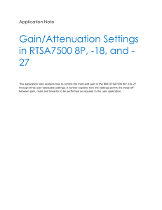 Gain/Attenuation Settings in RTSA7500 8P, -18, and