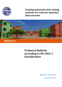 Better Facades Start Here! Technical Bulletin according to EN 1062