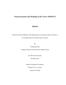 Characterization and Modeling of SiC Power MOSFETs THESIS