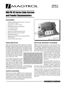 WB/PB 43 Series Eddy-Current and Powder Dynamometers