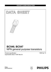 NPN general purpose transistors