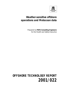 Weather-sensitive offshore operations and Metocean data