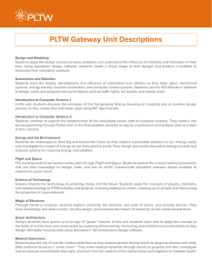 PLTW Gateway Unit Descriptions