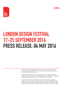 london design festival 17-25 september 2016 press release: 04 may