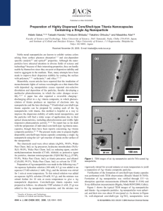 Preparation of Highly Dispersed Core/Shell