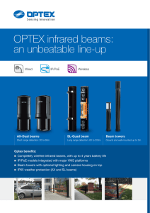 OPTEX infrared beams: an unbeatable line-up