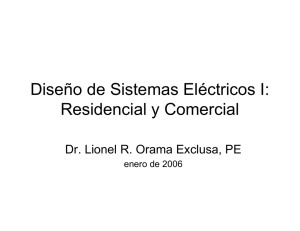 Diseño de Sistemas Eléctricos I: Residencial y Comercial
