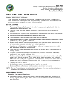 class title: sheet metal worker - Chicago