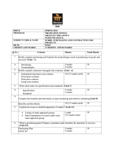 Q.No Criteria Marks Total Marks 1 Briefly explain purchasing and