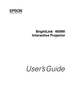 BrightLink 450Wi - User`s Guide