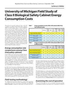 University of Michigan Field Study of Class II Biological Safety