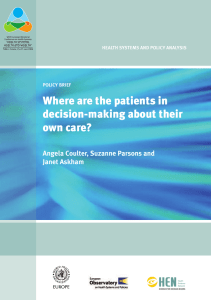 Where are the patients in decision