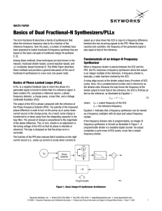 Basics of Dual Fractional-N Synthesizers/PLLs