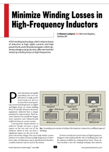 Minimize Winding Losses in High-Frequency Inductors