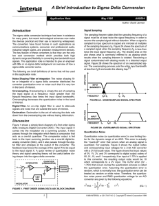 AN9504: A Brief Introduction to Sigma Delta Conversion