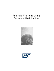 Analysis Web Item: Using Parameter Modification