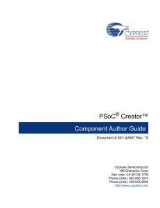 PSoC Creator™ Component Author Guide