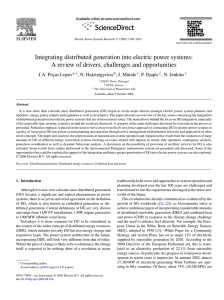 Integrating distributed generation into electric power systems: A