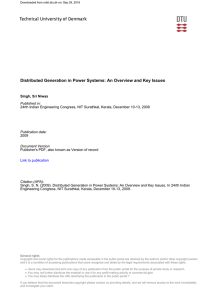 Distributed Generation in Power Systems