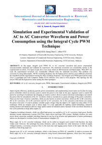 Simulation and Experimental Validation of AC to AC
