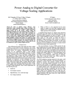 Power Analog to Digital Converter for Voltage Scaling Applications