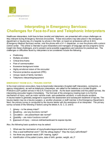 Interpreting in Emergency Services