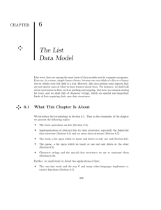 The List Data Model