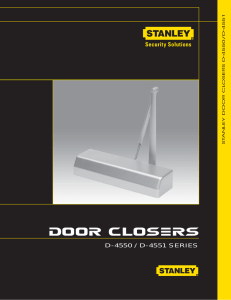 D-4550/D-4551 SERIES - Stanley Door Closers