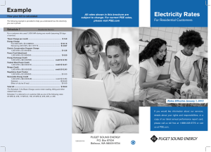 Electricity Rates - Puget Sound Energy