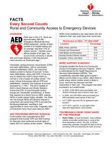 Every Second Counts - AED fact sheet 2013 - Final